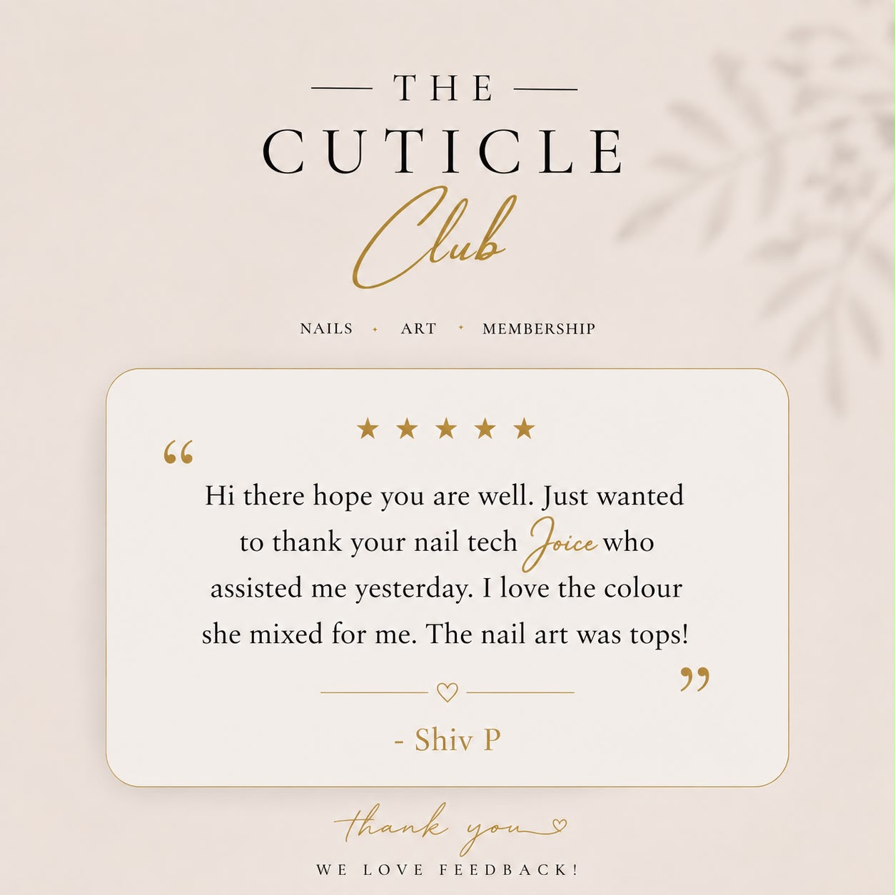 Client review for The Cuticle Club